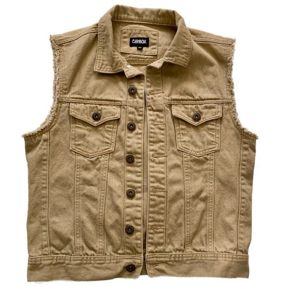 Up Cycled Men’s Denim Kenny Chesney Concert Vest Size Medium - Picture 2 of 6